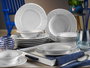 Hermia Vajilla de Porcelana SV24Y200 de 24 Piezas en Blanco